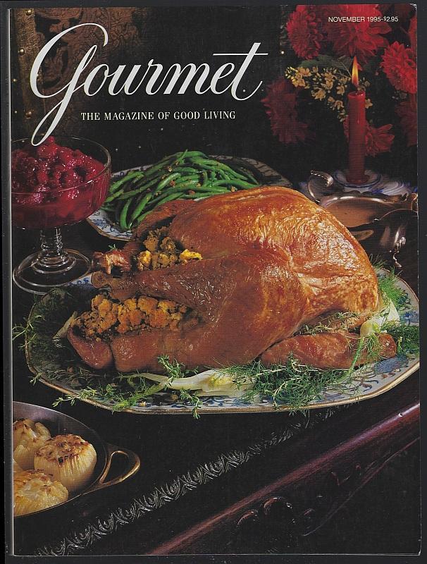 Gourmet Magazine November 1995 Turkey with Sausage Stuffing Thanksgiving