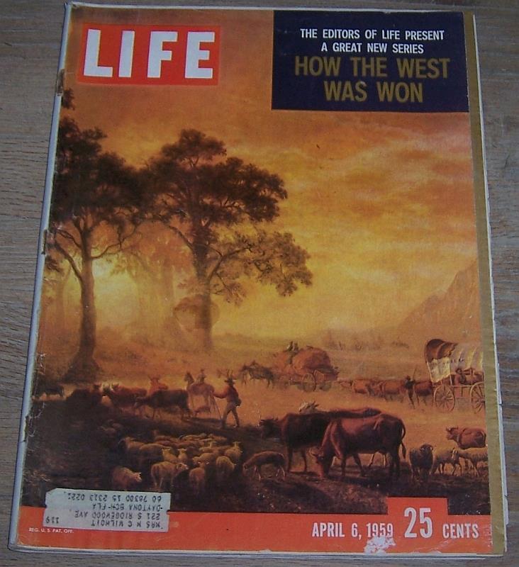 Life Magazine April 6, 1959 How the West Was Won Tibet Aly Khan Queens Fiction