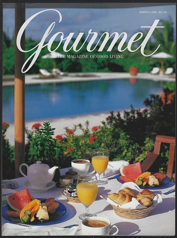 Gourmet Magazine March 1998 Resorts of the Philippines Cheese Tasting Party Istanbul, Budapest