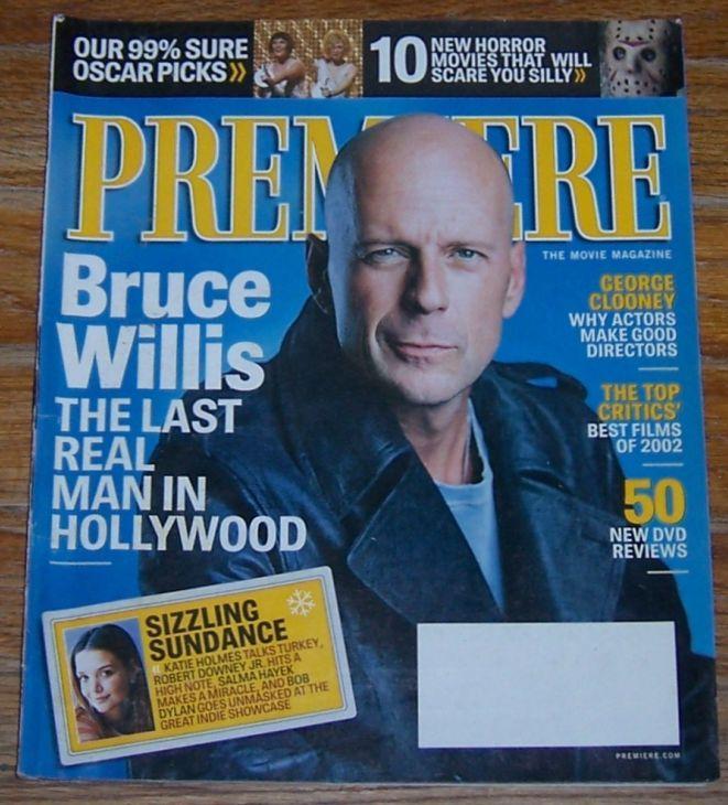 Premiere Magazine April 2003 The Movie Magazine Bruce Willis on cover/Oscars