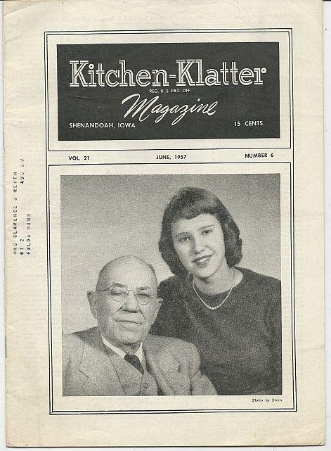 Kitchen Klatter Magazine June 1957 Garden Chatter/Bride's Cookbook/Recipes