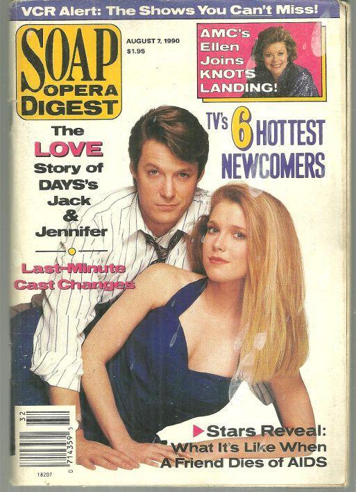 Soap Opera Digest August 7, 1990 Jack and Jennifer From Days on Cover