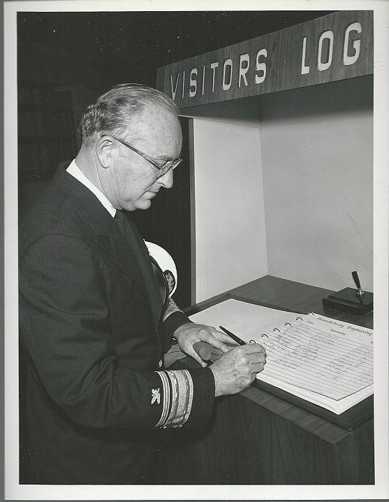 Original Photograph of Rear Admiral H.C. Haynsworth Visit to Marshall 1962