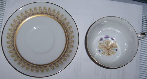 Fuji China Royal Thistle Cup and Saucer Occupied Japan