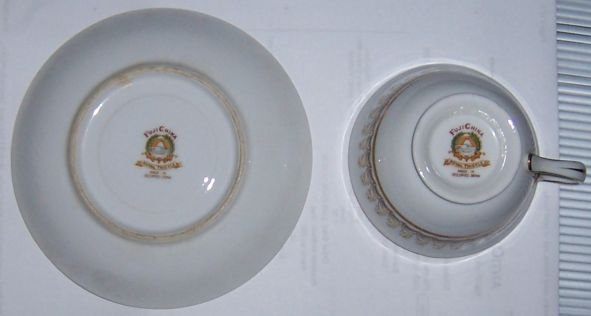 Fuji China Royal Thistle Cup and Saucer Occupied Japan