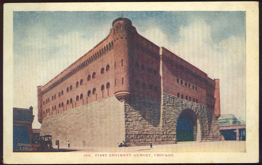 Postcard of First Regiment Armory, Chicago, Illinois