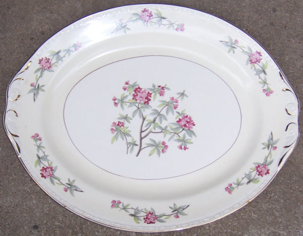 Homer Laughlin China Rhododendron Large Serving Platter