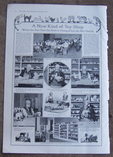 A New Kind of Toy Shop 1916 Ladies Home Journel Page