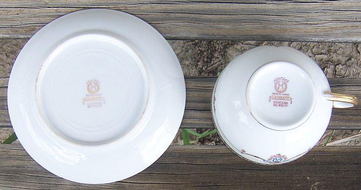 Vintage Noritake China Laureate Cup and Saucer with Garland Swags and Gold Trim