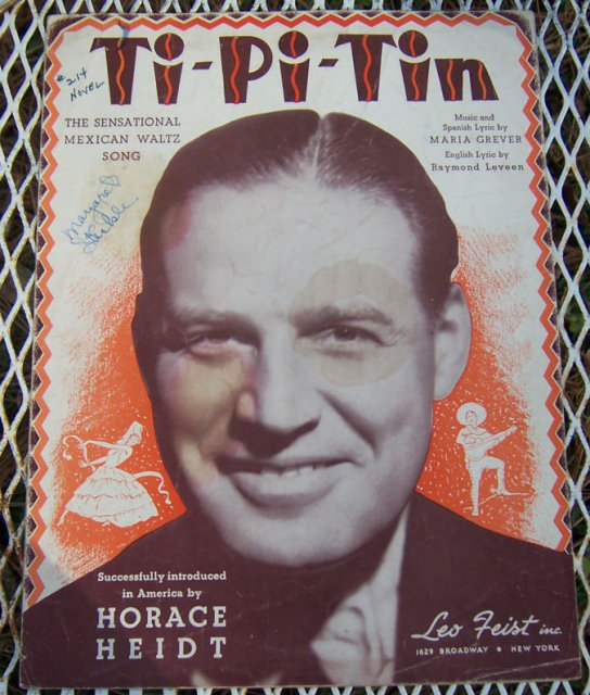 Ti-pi-tin 1938 Sheet Music Introduced by Horace Heidt