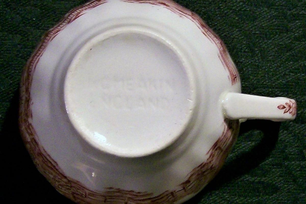 Vintage Meakin Romantic England Cup Set/2 3.5