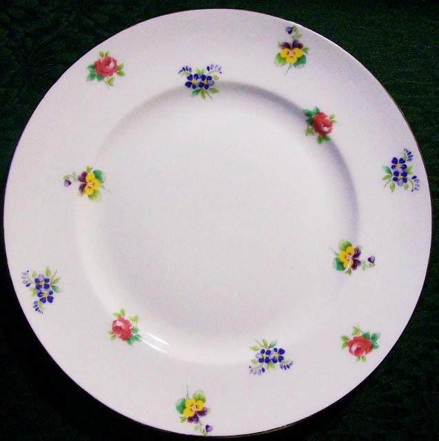 Vintage Crown Staffordshire Floral Bouquet Plate 8 3/8