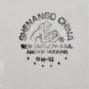 Vintage Shenango Restaurant Plate Set/4 Flowers/Blue Line 1970s-80s 9.5