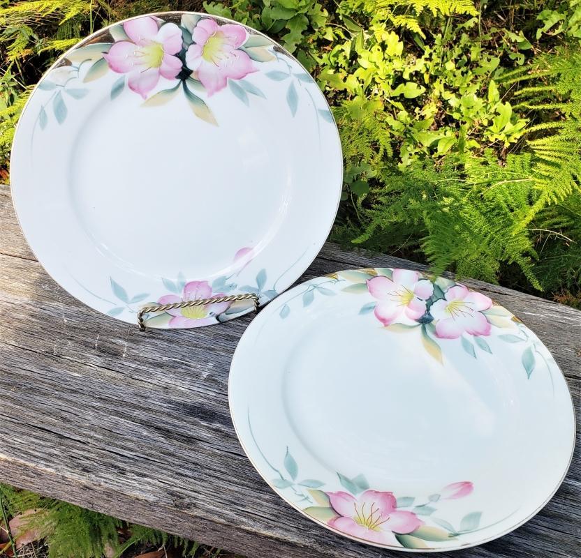 Antique Noritake #19322 Azalea Plate Set/2 8.5