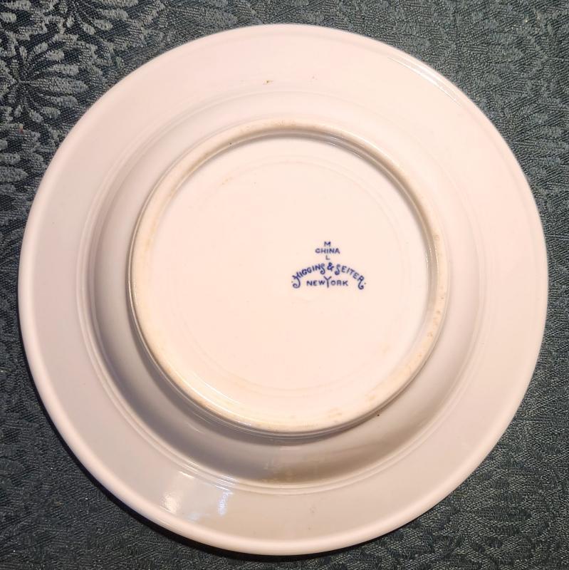 Vintage Maddock/Lamberton BLUE CHAIN NAVY WARDROOM Soup Bowl Restaurant Ca.1900 RARE!