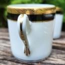 Vintage Richard Ginori PALERMO Demitasse Cup/Saucer Set/4 Black/Gold