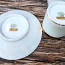 Vintage Richard Ginori PALERMO Demitasse Cup/Saucer Set/4 Black/Gold