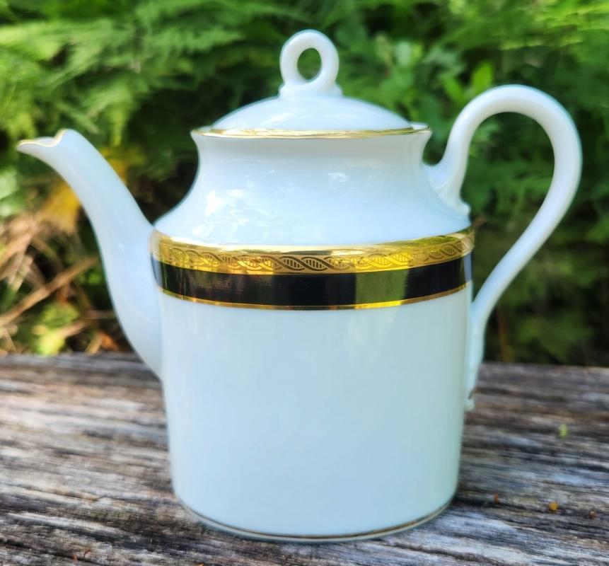 Vintage Richard Ginori PALERMO Demitasse Mini Coffee Pot Black/Gold