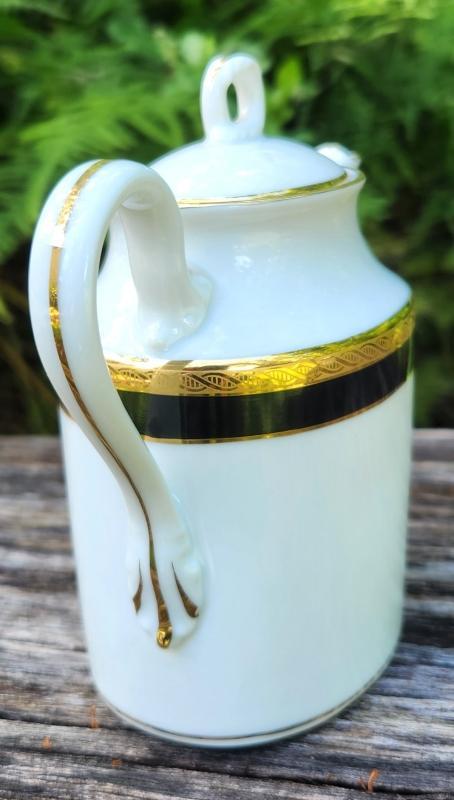Vintage Richard Ginori PALERMO Demitasse Mini Coffee Pot Black/Gold