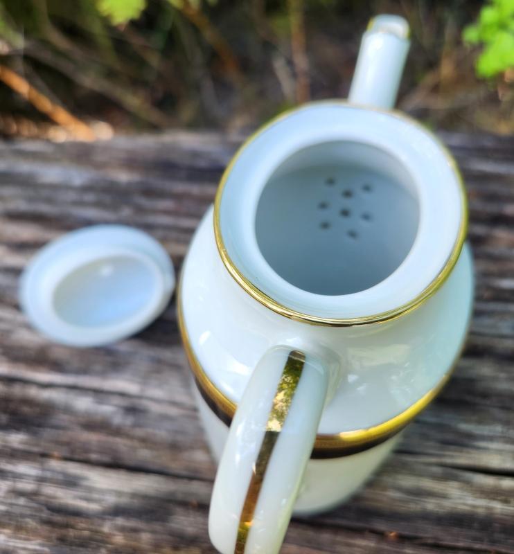 Vintage Richard Ginori PALERMO Demitasse Mini Coffee Pot Black/Gold