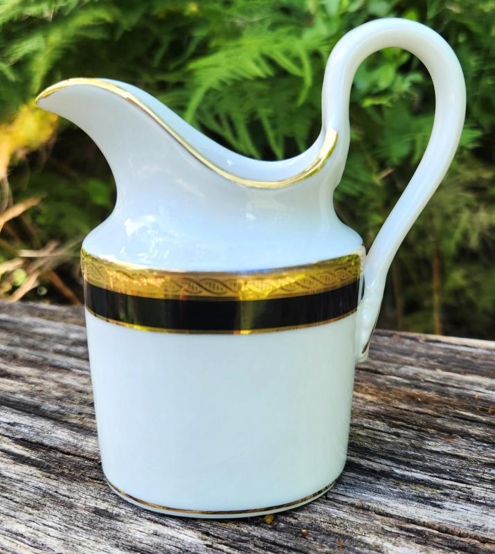 Vintage Richard Ginori PALERMO Mini Creamer Black/Gold