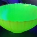 Antique Uranium Custard Glass Shade 1 7/8
