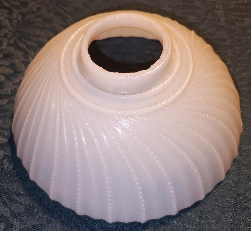 Antique Uranium Custard Glass Shade 1 7/8