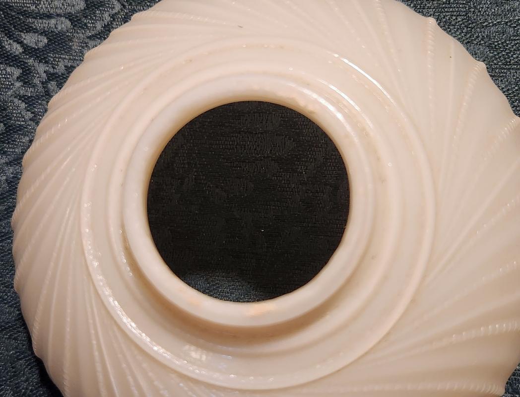 Antique Uranium Custard Glass Shade 1 7/8