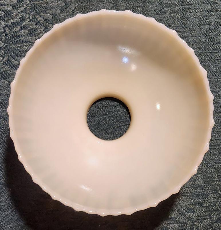 Antique Uranium Custard Glass Shade 1 7/8