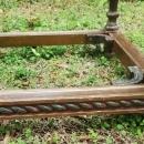 Vintage Italian Carved Wood Coffee Table w/Glass Top