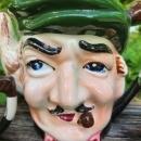 Vintage UCAGCO Toby-Style Teapot/Cream/Sugar 1950s Japan As Is