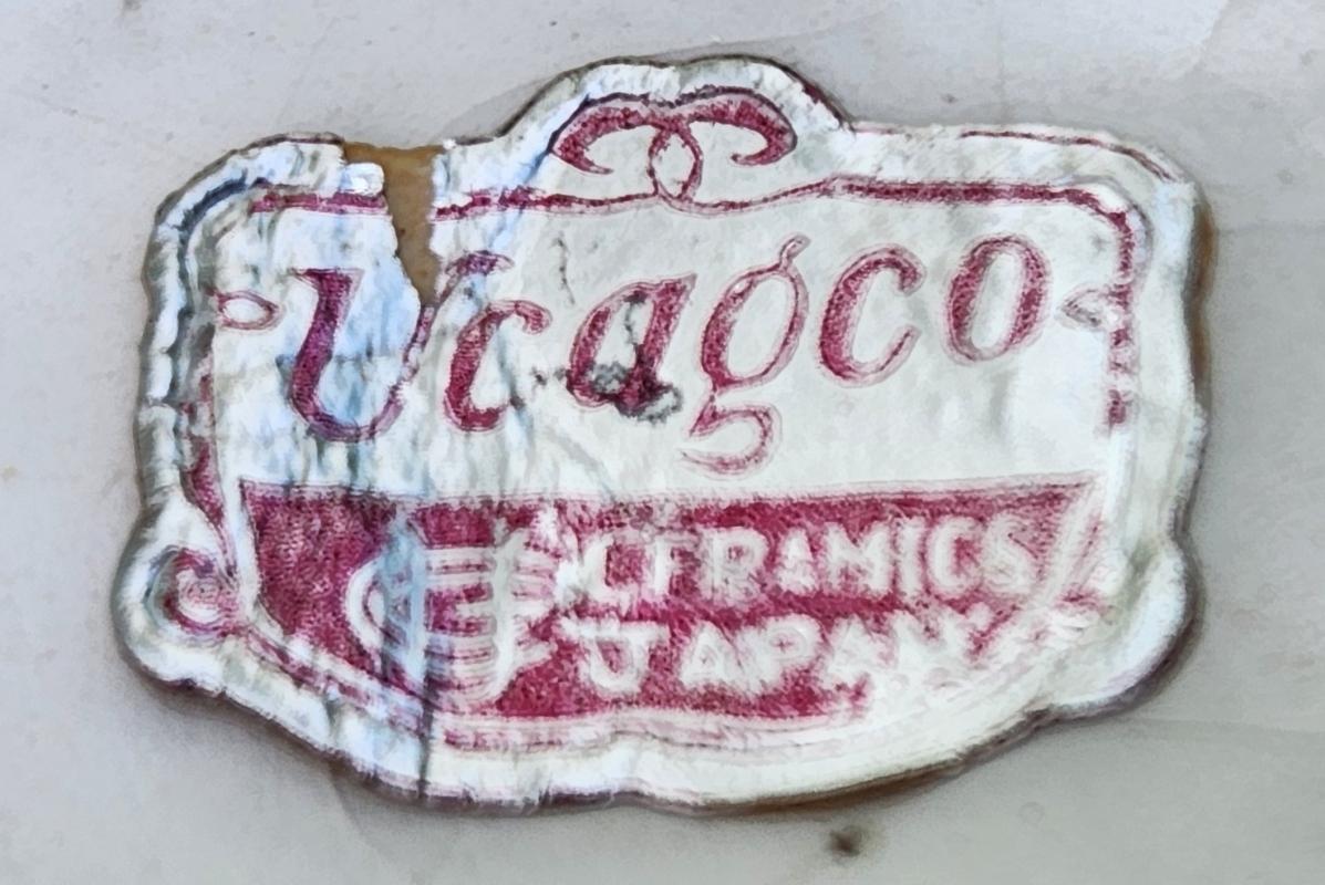 Vintage UCAGCO Toby-Style Teapot/Cream/Sugar 1950s Japan As Is