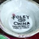 Vintage Foley Cream/Sugar Maroon Hand-Painted Floral 3