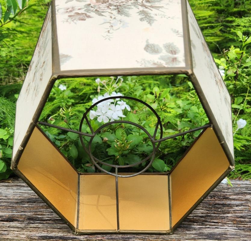 Vintage Fabric Oil Lamp Shade 6