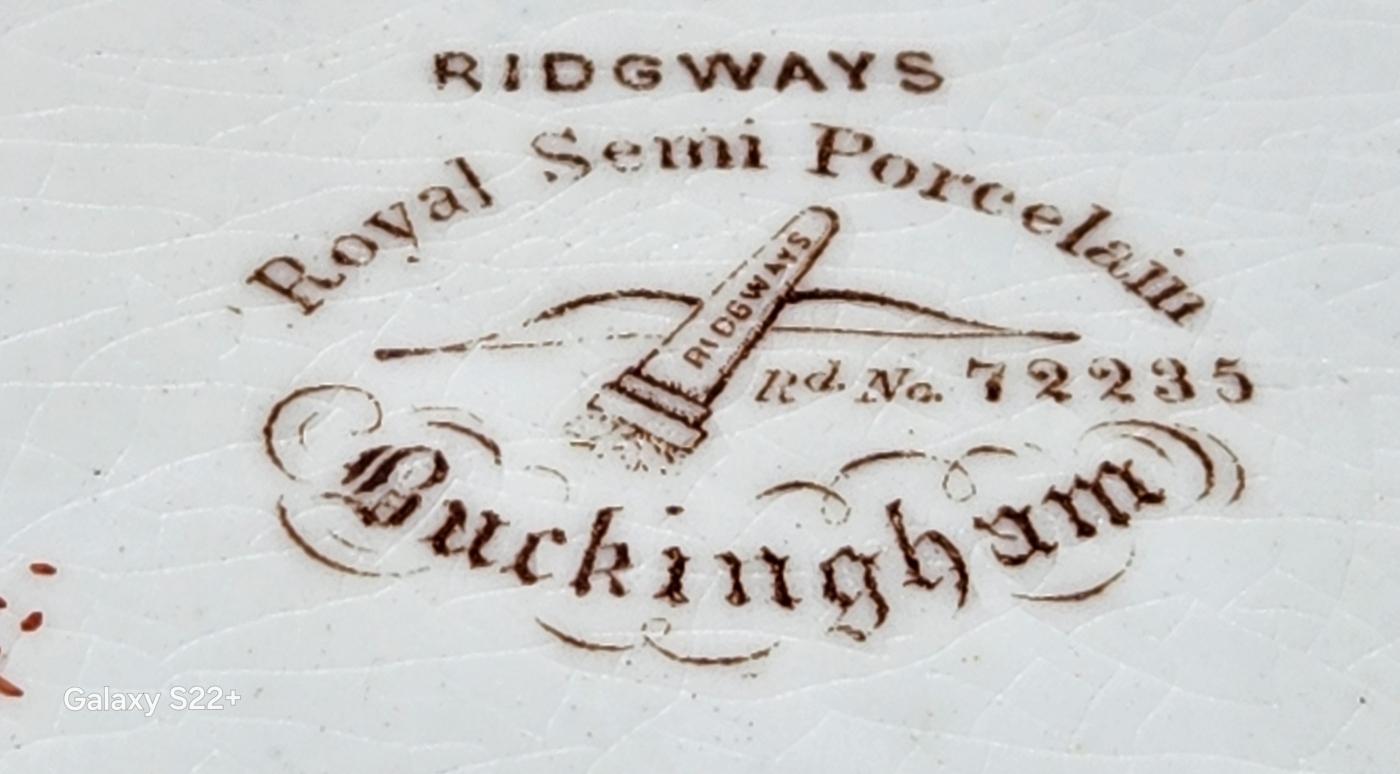 Antique Ridgways BUCKINGHAM Tureen w/Lid 1887