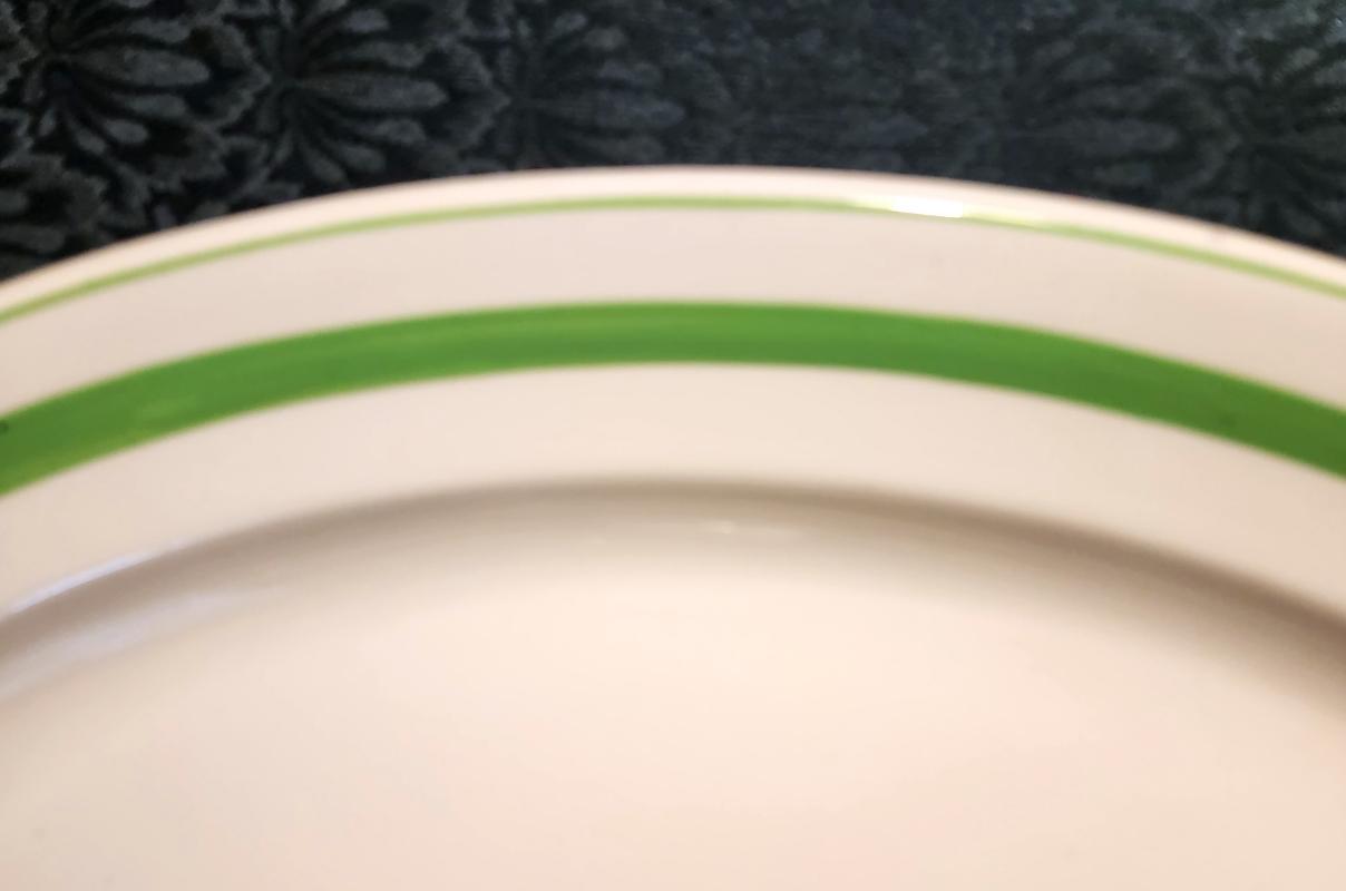 Vintage Mayer Green Stripe Platter Restaurant 17.5