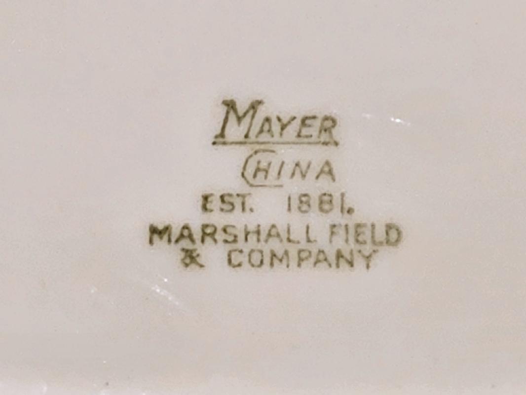 Vintage Mayer Green Stripe Platter Restaurant 17.5