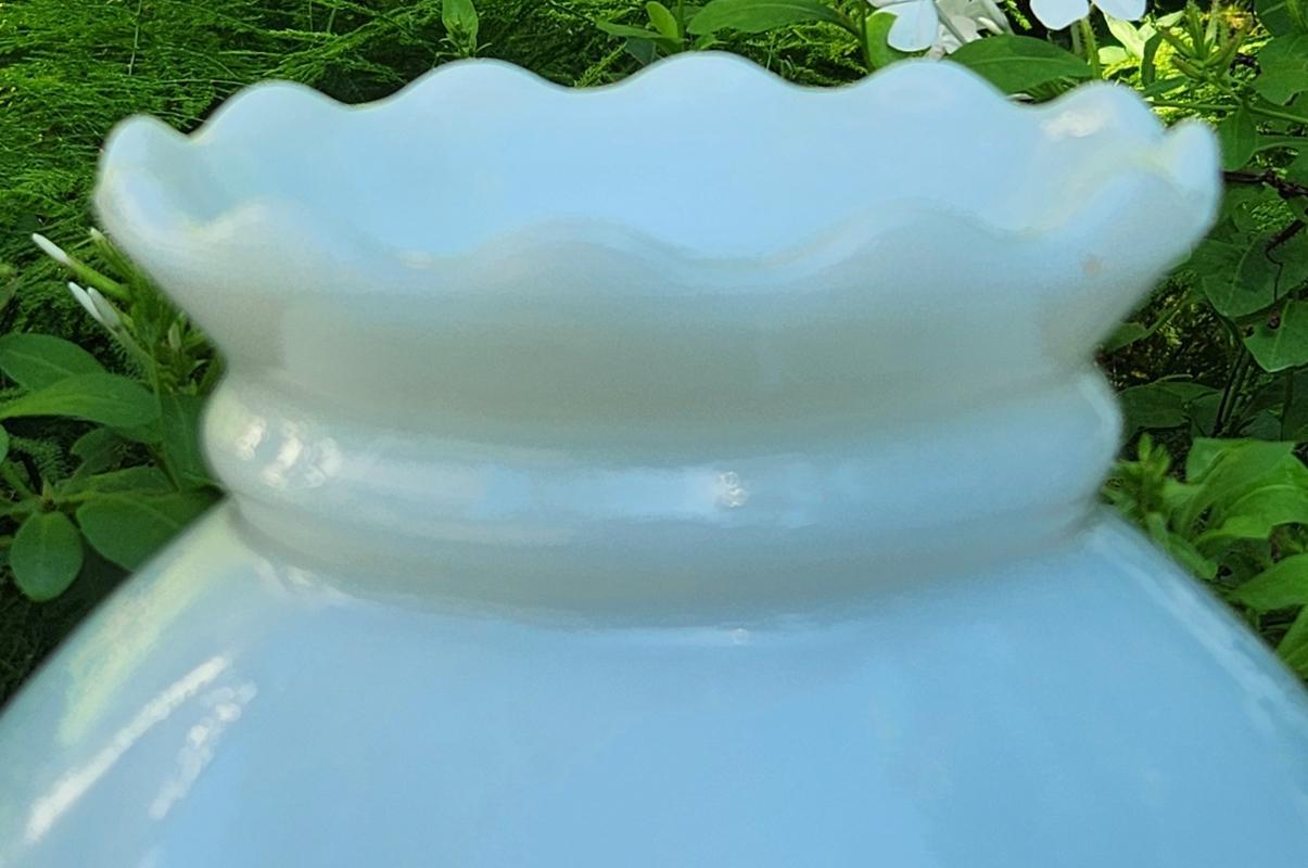 Vintage Milk Glass Shade Student-Style White 8