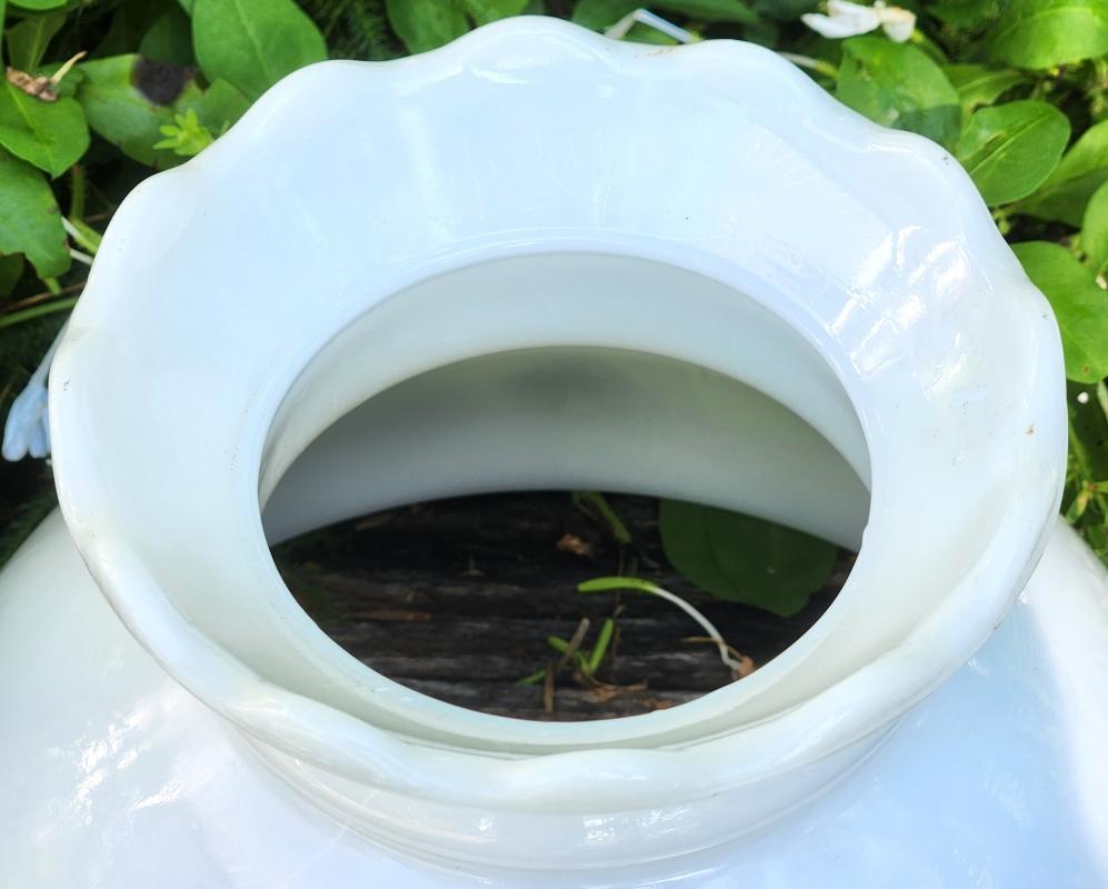 Vintage Milk Glass Shade Student-Style White 8