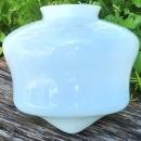 Vintage Milk Glass Shade Schoolhouse-Style White 3