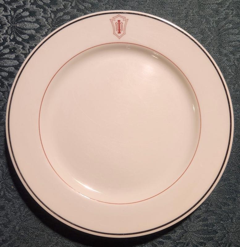 Vintage INDIANA UNIVERSITY Plate Shenango Restaurant Ware 1975
