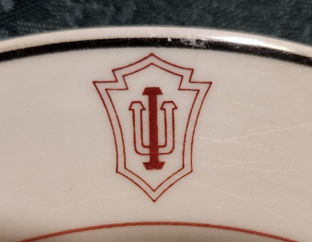 Vintage INDIANA UNIVERSITY Plate Shenango Restaurant Ware 1975