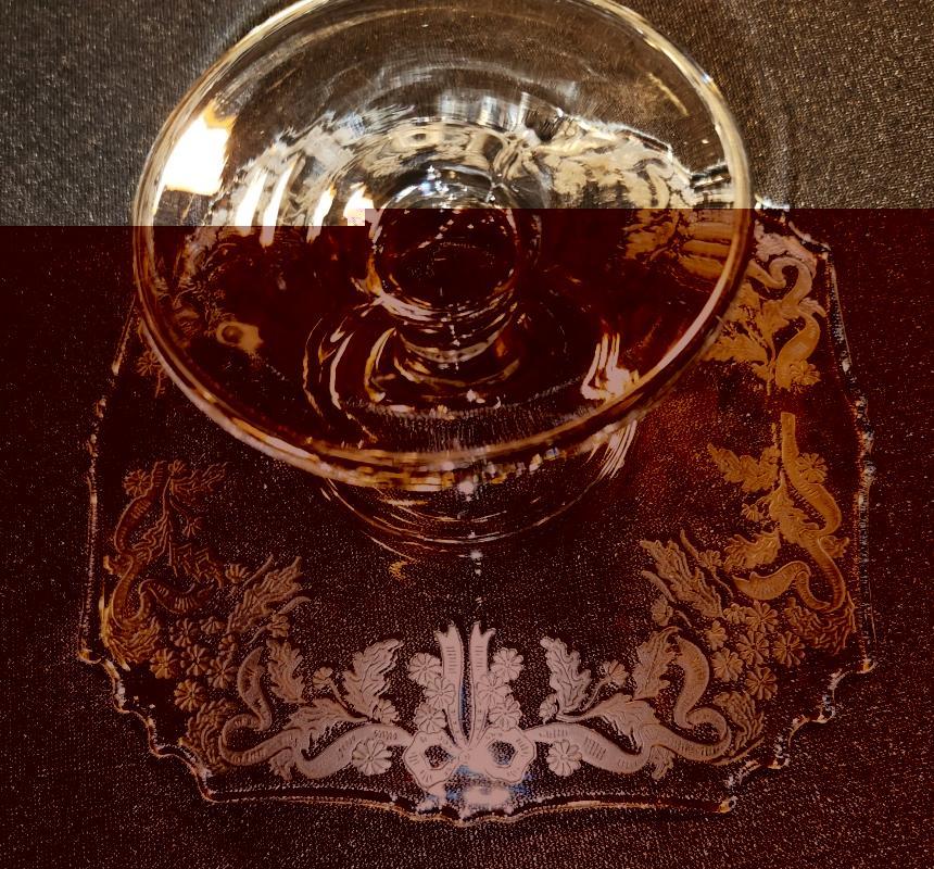 Vintage New Martinsville #103-24 Etched Comport 1930s