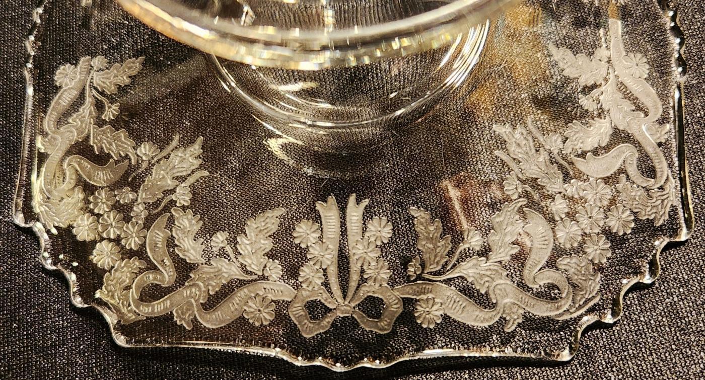 Vintage New Martinsville #103-24 Etched Comport 1930s