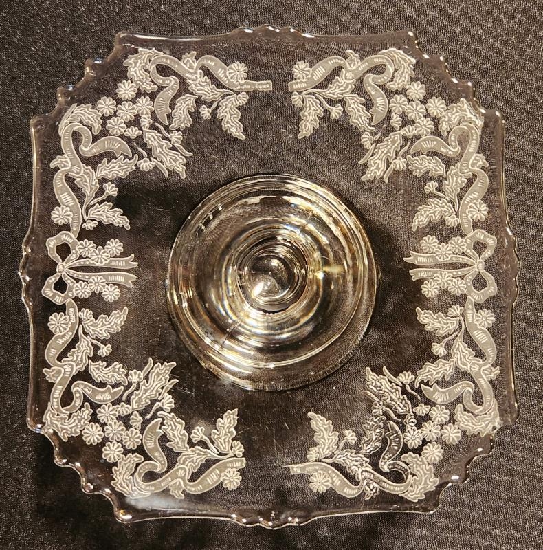 Vintage New Martinsville #103-24 Etched Comport 1930s