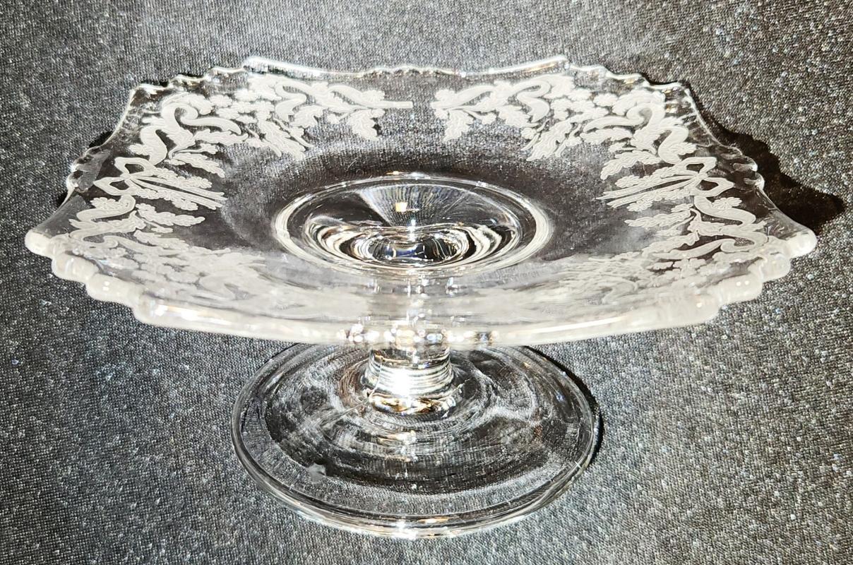 Vintage New Martinsville #103-24 Etched Comport 1930s