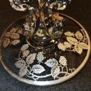 Vintage New Martinsville #4554 Silver Overlay Bramble Candleholder 1930s