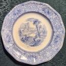 Antique MILAN Staffordshire Plate Blue/White South Wales Pottery 1839-58