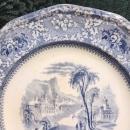 Antique MILAN Staffordshire Plate Blue/White South Wales Pottery 1839-58