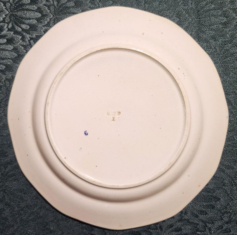 Antique MILAN Staffordshire Plate Blue/White South Wales Pottery 1839-58